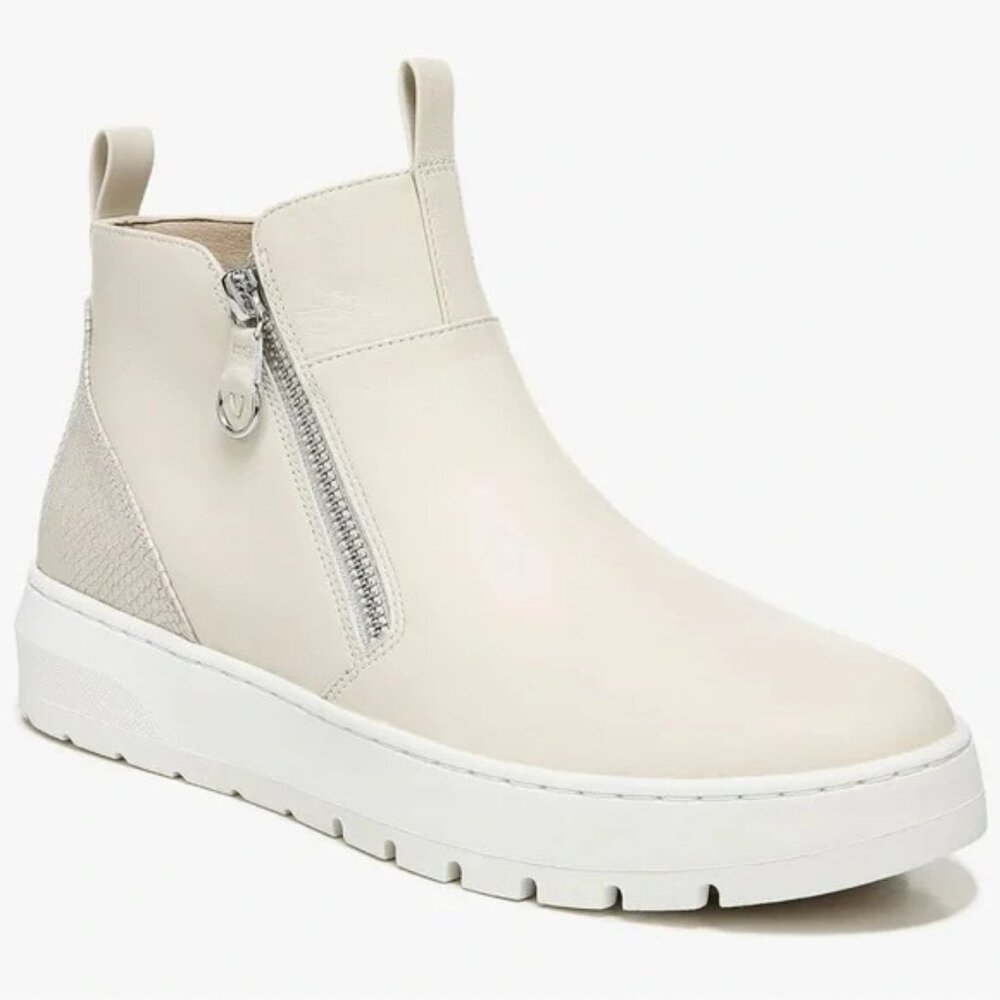 Vionic Brinkely hightop sneaker ankle boot cream booties